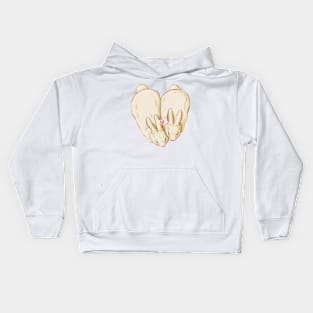 Heart bunnies Kids Hoodie